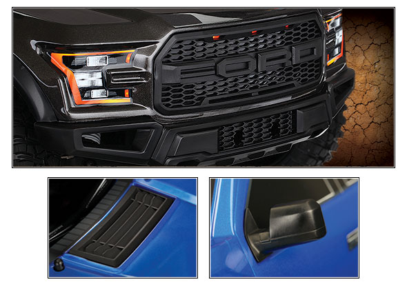 Ford F-150 Raptor (#58094-1) Vordere Dreiviertelansicht Nahaufnahme (magnetisch)