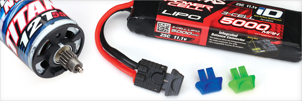 Traxxas Fixed Gear Adapter und Batterie-Ladestandsanzeige-Stecker