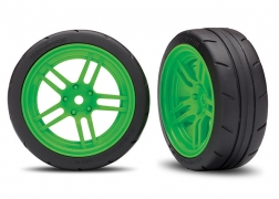 Grüne Felgen mit geteilten Speichen, 1,9" Response-Reifen