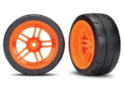 Orangefarbene Felgen mit geteilten Speichen, 1,9" Response-Reifen