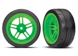 Grüne Felgen mit geteilten Speichen, 1.9" Response-Reifen