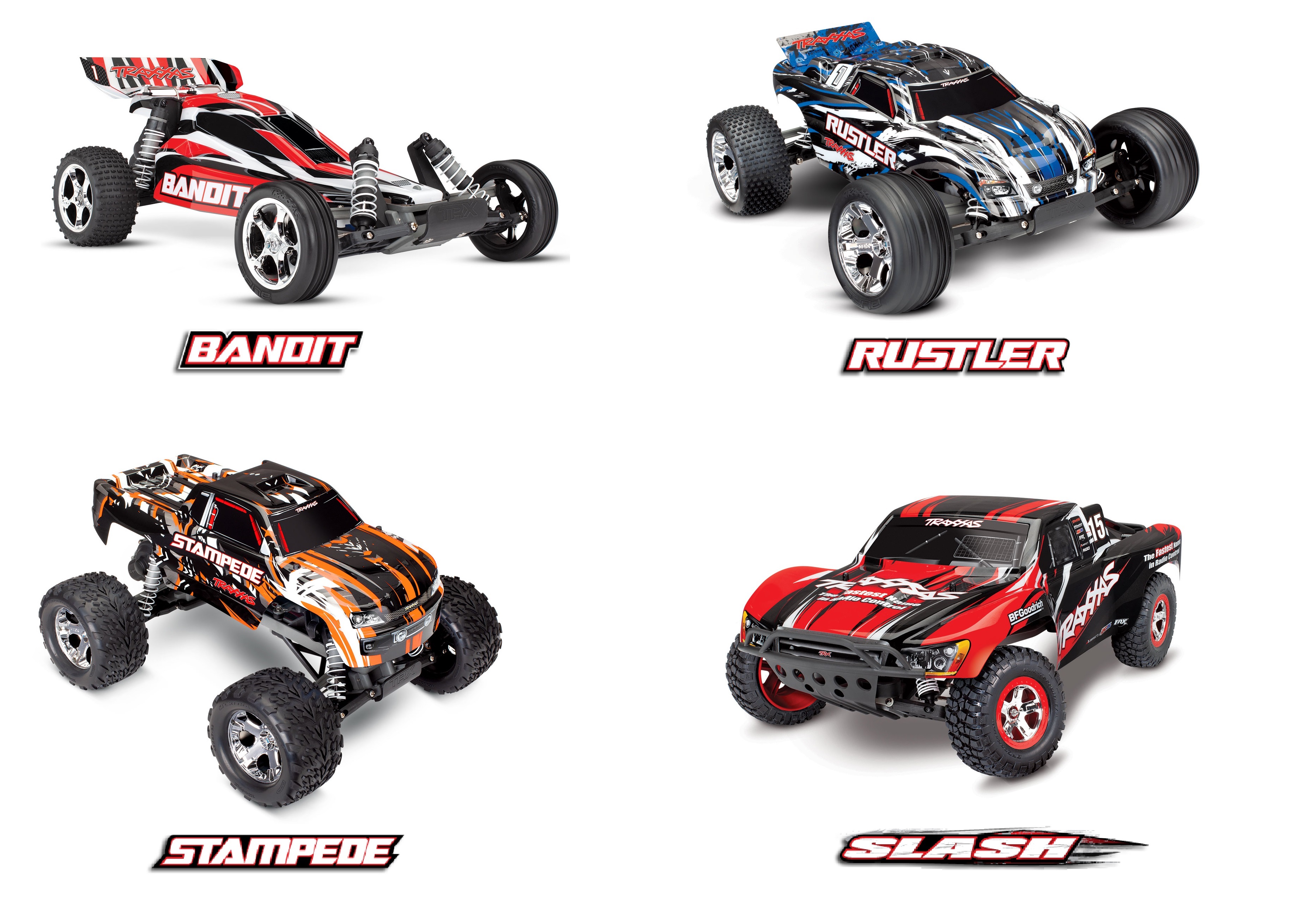 Bandit, Rustler, Stampede und Slash