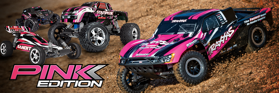 Heben Sie sich von der Masse ab mit einem Pink Slash, Bandit, Stampede oder Teton - Traxxas News Heben Sie sich von der Masse ab mit einem Pink Slash, Bandit, Stampede oder Teton