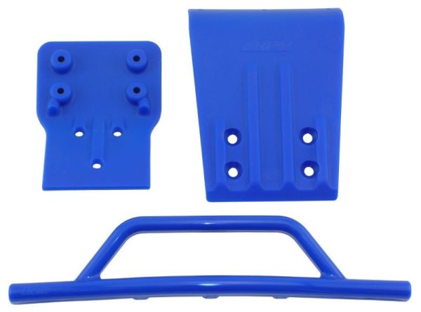 Bumper vorn + Skid-Platte blau