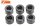 TM130125BK Scheiben - 3 x 6 x 4.00mm Aluminium - Schwarz (10 Stk.)