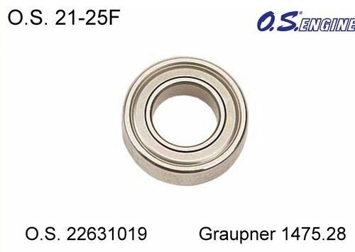 O.S. 22631019 Bell Bearing 21 - 25F Vorderes Kugellager Graupner 1475.28/1478.42