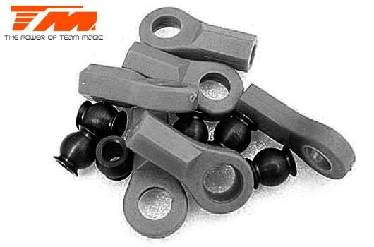 Kugelkopfpfannen und Kugeln 5.8mm - Schwarz - 6 Stk.