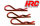 HRC2073RE Karosserieklammern - 1/8 - Kurz - Klein Kopf - Rot (10 Stk.)