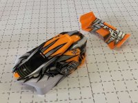 Karosserie + Spoiler zu 3123/3120/3127 orange