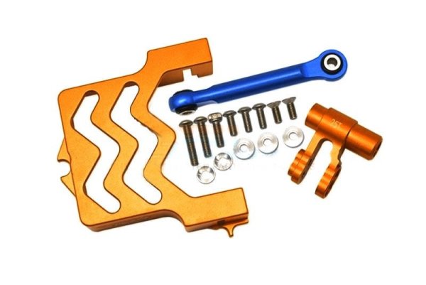 Aluminium Servobefestigung und Servohorn 25T Set orange