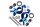 GPMTXM021LB SLVR Aluminium Lenkhebel Set vorne oversized blau