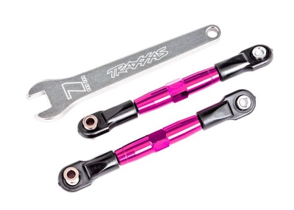 Sturz-Spurstange 7075-T6 Alu pink 67mm vorne l/r