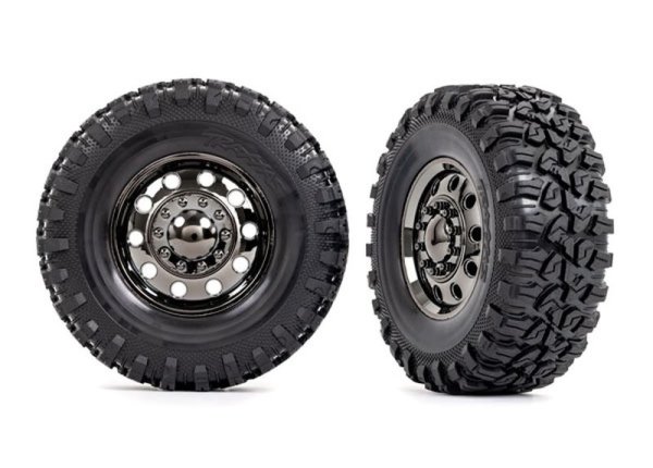 Canyon RT auf Big Rig 2.2 Felgen schwarz-chrom vorne (2)