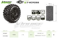 X-MCROSS Sport-Reifen   Felge schwarz (2) *J* 24mm TRAXXAS X-MAXX / LOUISE MFT