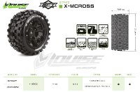 LR-T3352B X-MCROSS Sport-Reifen   Felge schwarz (2) *J* 24mm TRAXXAS X-MAXX / LOUISE MFT