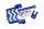 GPMTXMS024NB Alu Servobefestigung mit Servohorn und Lenkstange blau