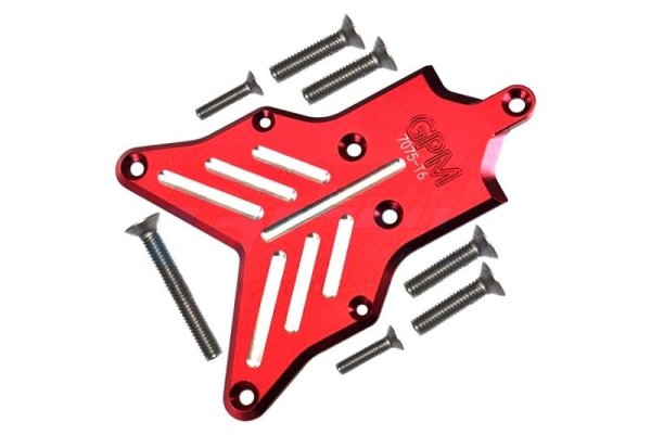 Aluminium 7075-T6 Chassis-Schutzplatte hinten rot