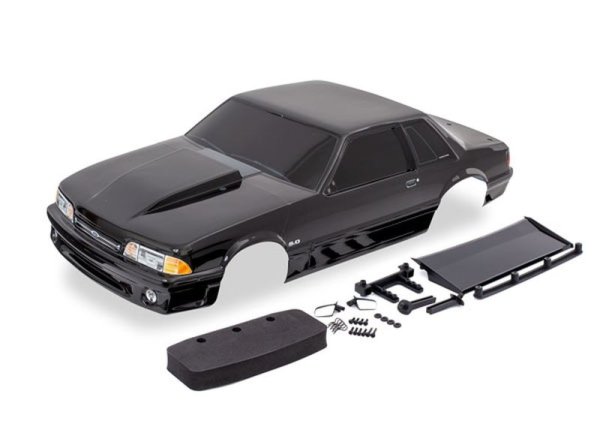 Karosserie Ford Mustang Fox schwarz mit Anbauteile