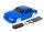 TRX9421X Karosserie Ford Mustang Fox blau mit Anbauteile