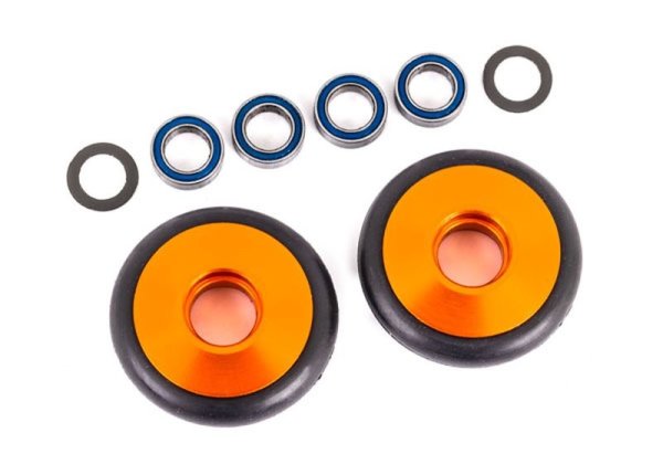 Komplettrad Wheelie bar 6061-T6 Aluminium orange (2)