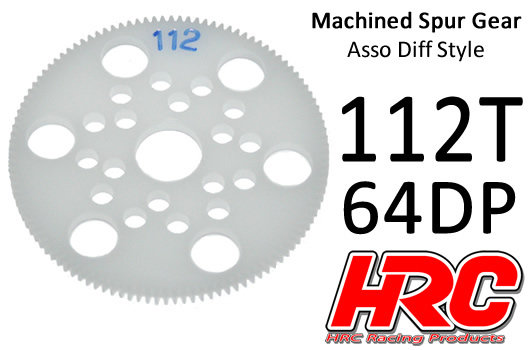 Hauptzahnrad - 64DP - Low Friction Gefräst Delrin - Diff Style - 112Z