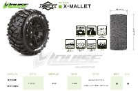 LR-T3350BM Louise RC - MFT - X-ROWDY - ARRMA Kraton 8S - Mounted - Sport - Black wheels - Hex 24mm - L-T3351BM