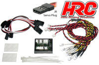 Lichtset - 1/10 TC/Drift - LED - JR Stecker - Komplett Auto Satz - Kontrolliert durch Sender