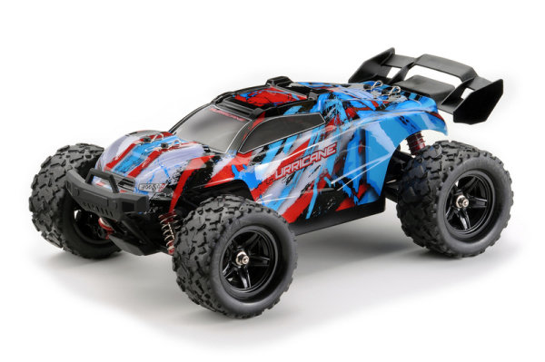 1:18 Green Power Elektro Modellauto High Speed Race Truck - Truggy "HURRICANE" blau 4WD RTR