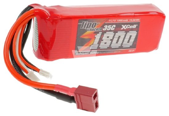 Lipo Akku 3S - 11,1 Volt - 1800mAh 35C T-Buchse