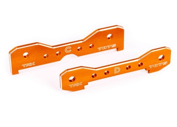 Querlenker-Halter 7075-T6 Aluminium orange hinten