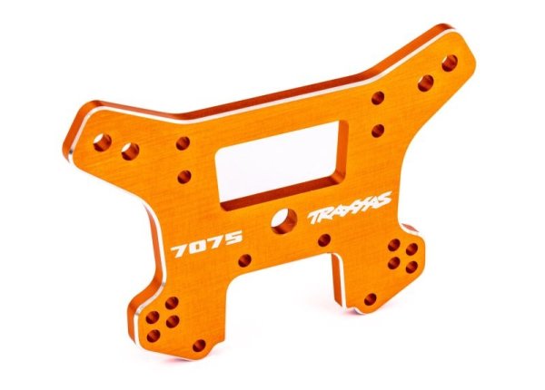 Dämpferbrücke 7075-T6 Aluminium orange vorne