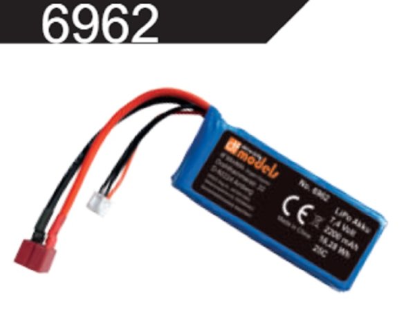 DF Models 6962 LiPo Akku 7.4 Volt - 2200mAh - 16,28 Wh