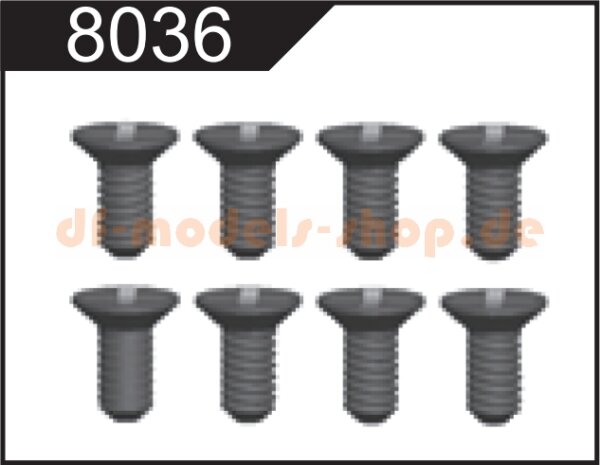 DF Models 8036 Senkkopfschneidschrauben 2.6 x12 (6)