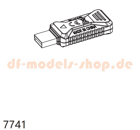 DF Models 7741 2S LiPo USB-Ladekabel