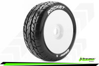 LR-T3190SW Louise RC - B-ROCKET - 1-8 Buggy --Inhalt: 2 Reifen-- Fertig Verklebt - Soft - Dish Felgen Weiss - Hex 17mm - L-T3190SW