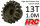 HRC71013 Motorritzel - 1.0M / 5mm Achse - Stahl - Leicht - 13Z
