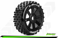 Louise RC - B-ROCK - 1-8 Buggy --Inhalt: 2 Reifen-- Fertig Verklebt - Soft - Speichenfelgen Schwarz - Hex 17mm - L-T3270SB