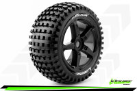 Louise RC - T-ROCK - 1-8 Truggy --Inhalt: 2 Reifen-- Fertig Verklebt - Soft - Speichenfelgen Schwarz - 0-Offset - Hex 17mm - L-T3251SB