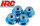 hrc1051bl Radmuttern - M4 nyloc geflanscht - Aluminium - Blau (4 Stk.)