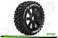 Louise RC - B-UPHILL - 1-8 Buggy --Inhalt: 2 Reifen-- Fertig Verklebt - Soft - Speichenfelgen Schwarz - Hex 17mm - L-T3271SB