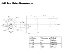 KR-42275 MAX Gear Getriebemotor 2,5:1