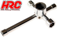 HRC4010 Werkzeug - Schlüssel 5-Weg Glühkerzenschlüssel - 7 / 8 / 10 / 12 / 17mm