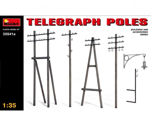 1:35 Telegraphenmasten Holz