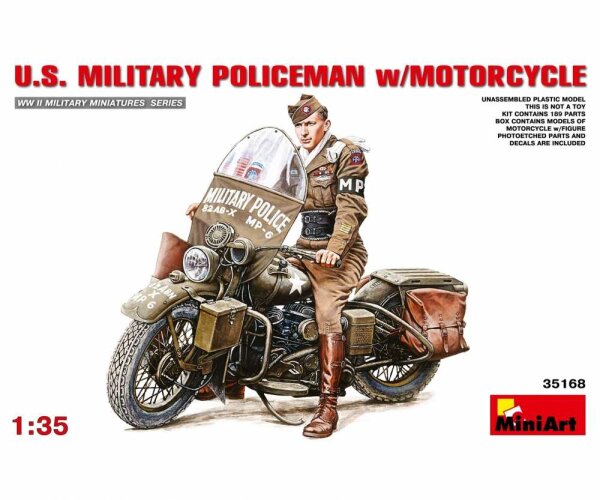1:35 US Militär Polizei m. Motorrad (1)