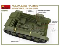 550035240 1:35 Rom. 76-mm SPG Tacam T-60 Interieur