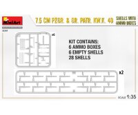 550035381 1:35 Mun.-Kisten/Projektile 7.5cm KwK.40
