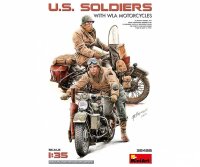 1:35 U.S. Soldaten mit WLA Motorr&auml;dern