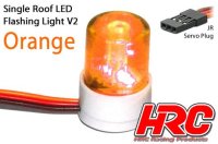 HRC8737O Lichtset - 1/10 TC/Drift - LED - JR Stecker - Einzeln Dach Blinklicht V2 - Orange / HRC8737O