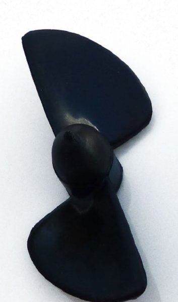 Rennschraube Ø/Steigung 40/34 mm || Form 2-Blatt || Gewinde M4 || Drehrichtung links