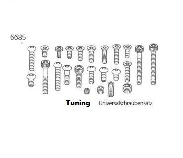 Tuning Universalschraubensatz 1:8 Top Line 6685hv